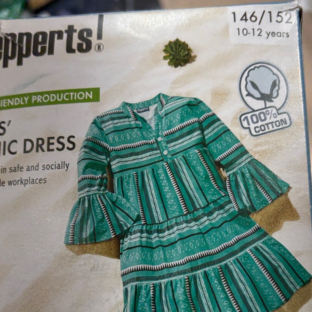 Striped Green Kids' Dress by